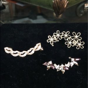 3 beautiful earring climbers